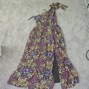 Floral One-Shoulder Maxi Dress
